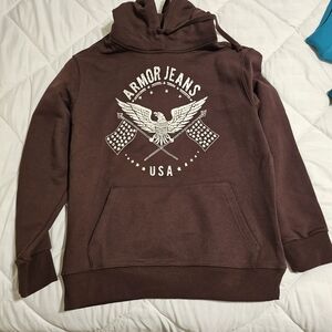 Armor Jeans Men's Brown Hoodie